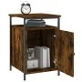 Mesita de noche madera contrachapada roble ahumado 40x42x60 cm de vidaXL, Mesitas de noche - Ref: Foro24-825867, Precio: 39,5...