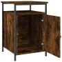 Mesita de noche madera contrachapada roble ahumado 40x42x60 cm de vidaXL, Mesitas de noche - Ref: Foro24-825867, Precio: 39,5...