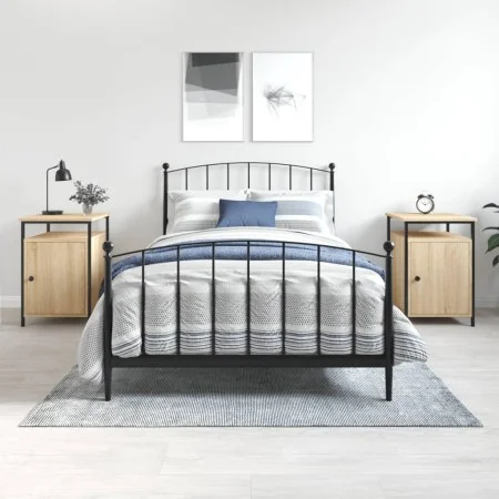 Nachttische 2 Stück eichenfarbenes Sperrholz 40x42x60cm von vidaXL, Nachttische - Ref: Foro24-825866, Preis: 69,76 €, Rabatt: %