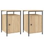 Nachttische 2 Stück eichenfarbenes Sperrholz 40x42x60cm von vidaXL, Nachttische - Ref: Foro24-825866, Preis: 70,62 €, Rabatt: %