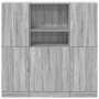 Set de muebles de cocina 3 pzas madera ingeniería gris sonoma