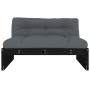 Zentrales Sofa aus massivem schwarzem Kiefernholz 120x80 cm von vidaXL, Modulare Sofas für den Außenbereich - Ref: Foro24-825...
