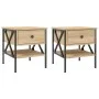 Nachttische, 2 Stück, Holzwerkstoff, Sonoma-Eiche, 40 x 42 x 45 cm von vidaXL, Nachttische - Ref: Foro24-825956, Preis: 86,03...