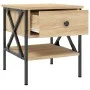 Nachttische, 2 Stück, Holzwerkstoff, Sonoma-Eiche, 40 x 42 x 45 cm von vidaXL, Nachttische - Ref: Foro24-825956, Preis: 86,03...