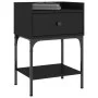 Mesita de noche madera de ingeniería negro 40,5x31x60 cm de vidaXL, Mesitas de noche - Ref: Foro24-825893, Precio: 45,98 €, D...