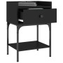 Black engineered wood nightstand 40.5x31x60 cm by vidaXL, Nightstands - Ref: Foro24-825893, Price: 46,73 €, Discount: %