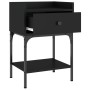 Black engineered wood nightstand 40.5x31x60 cm by vidaXL, Nightstands - Ref: Foro24-825893, Price: 46,73 €, Discount: %
