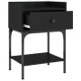 Mesita de noche madera de ingeniería negro 40,5x31x60 cm de vidaXL, Mesitas de noche - Ref: Foro24-825893, Precio: 45,98 €, D...