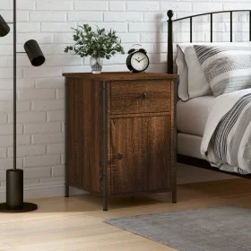 Mesita de noche madera contrachapada marrón roble 40x42x60 cm de vidaXL, Mesitas de noche - Ref: Foro24-825911, Precio: 46,89...