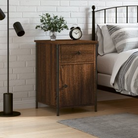 Mesita de noche madera contrachapada marrón roble 40x42x60 cm de vidaXL, Mesitas de noche - Ref: Foro24-825911, Precio: 47,50...