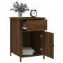 Mesita de noche madera contrachapada marrón roble 40x42x60 cm de vidaXL, Mesitas de noche - Ref: Foro24-825911, Precio: 46,89...