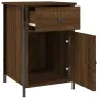 Mesita de noche madera contrachapada marrón roble 40x42x60 cm de vidaXL, Mesitas de noche - Ref: Foro24-825911, Precio: 46,89...