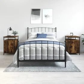 Bedside tables 2 units plywood oak smoke 40x42x60 cm by vidaXL, Nightstands - Ref: Foro24-825868, Price: 49,79 €, Discount: %