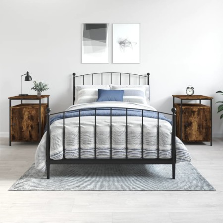 Nachttische 2 Stk. Sperrholz Eiche geräuchert 40x42x60 cm von vidaXL, Nachttische - Ref: Foro24-825868, Preis: 50,24 €, Rabat...