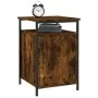 Mesitas noche 2 uds madera contrachapada roble humo 40x42x60 cm de vidaXL, Mesitas de noche - Ref: Foro24-825868, Precio: 49,...