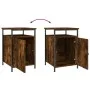 Mesitas noche 2 uds madera contrachapada roble humo 40x42x60 cm de vidaXL, Mesitas de noche - Ref: Foro24-825868, Precio: 49,...