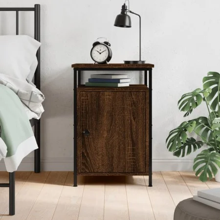 Oak brown plywood bedside table 40x42x60 cm by vidaXL, Nightstands - Ref: Foro24-825871, Price: 40,52 €, Discount: %