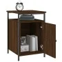 Oak brown plywood bedside table 40x42x60 cm by vidaXL, Nightstands - Ref: Foro24-825871, Price: 40,52 €, Discount: %
