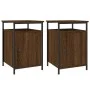 Bedside tables 2 pcs brown oak plywood 40x42x60 cm by vidaXL, Nightstands - Ref: Foro24-825872, Price: 49,21 €, Discount: %