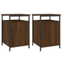 Nachttische 2 Stück braunes Eichensperrholz 40x42x60 cm von vidaXL, Nachttische - Ref: Foro24-825872, Preis: 49,21 €, Rabatt: %