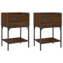 Nightstand 2 pcs oak brown engineered wood 40.5x31x60 cm by vidaXL, Nightstands - Ref: Foro24-825902, Price: 68,09 €, Discoun...