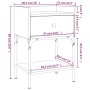 Mesita de noche madera de ingeniería roble ahumado 40,5x31x60cm de vidaXL, Mesitas de noche - Ref: Foro24-825897, Precio: 42,...