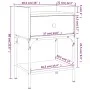 Nachttisch aus geräuchertem Eichenholzwerkstoff, 40,5 x 31 x 60 cm von vidaXL, Nachttische - Ref: Foro24-825897, Preis: 42,11...