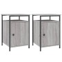 Mesitas de noche 2 uds madera contrachapada gris 40x42x60 cm de vidaXL, Mesitas de noche - Ref: Foro24-825870, Precio: 70,03 ...