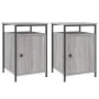 Nachttische 2 Stück graues Sperrholz 40x42x60 cm von vidaXL, Nachttische - Ref: Foro24-825870, Preis: 69,27 €, Rabatt: %