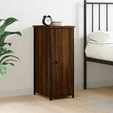 Mesita de noche madera de ingeniería marrón roble 32x42x80 cm de vidaXL, Mesitas de noche - Ref: Foro24-825971, Precio: 44,55...
