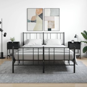 Bedside tables 2 units engineered wood black 40.5x31x60 cm by vidaXL, Nightstands - Ref: Foro24-825894, Price: 81,49 €, Disco...