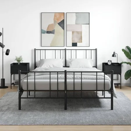 Bedside tables 2 units engineered wood black 40.5x31x60 cm by vidaXL, Nightstands - Ref: Foro24-825894, Price: 80,17 €, Disco...