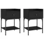 Bedside tables 2 units engineered wood black 40.5x31x60 cm by vidaXL, Nightstands - Ref: Foro24-825894, Price: 80,17 €, Disco...