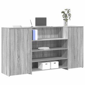Mostrador de recepción sonoma gris 200x50x103,5 cm Mostrador de recepción sonoma gris 200x50x103,5 cm