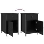 Nachttische 2 Stück schwarzes Sperrholz 40x42x60 cm von vidaXL, Nachttische - Ref: Foro24-825904, Preis: 85,57 €, Rabatt: %