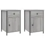 Bedside tables 2 pcs gray plywood 40x42x60 cm by vidaXL, Nightstands - Ref: Foro24-825910, Price: 78,49 €, Discount: %