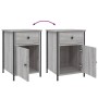 Nachttische 2 Stück graues Sperrholz 40x42x60 cm von vidaXL, Nachttische - Ref: Foro24-825910, Preis: 78,49 €, Rabatt: %