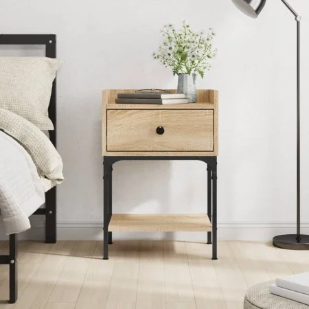 Mesita de noche madera de ingeniería roble Sonoma 40,5x31x60 cm de vidaXL, Mesitas de noche - Ref: Foro24-825895, Precio: 50,...