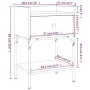 Mesita de noche madera de ingeniería roble Sonoma 40,5x31x60 cm de vidaXL, Mesitas de noche - Ref: Foro24-825895, Precio: 50,...