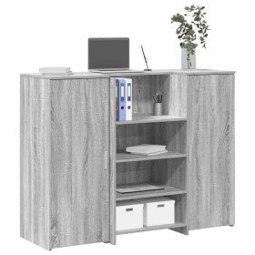 Mostrador de recepción sonoma gris 135x50x103,5 cm Mostrador de recepción sonoma gris 135x50x103,5 cm