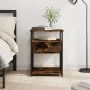 Nachttisch aus geräuchertem Eichenholzwerkstoff, 40 x 42 x 55 cm von vidaXL, Nachttische - Ref: Foro24-826077, Preis: 49,65 €...