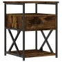 Nachttisch aus geräuchertem Eichenholzwerkstoff, 40 x 42 x 55 cm von vidaXL, Nachttische - Ref: Foro24-826077, Preis: 49,65 €...