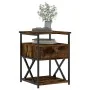 Mesita de noche madera de ingeniería roble ahumado 40x42x55 cm de vidaXL, Mesitas de noche - Ref: Foro24-826077, Precio: 49,6...