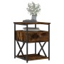 Nachttisch aus geräuchertem Eichenholzwerkstoff, 40 x 42 x 55 cm von vidaXL, Nachttische - Ref: Foro24-826077, Preis: 50,36 €...