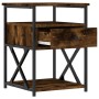 Nachttisch aus geräuchertem Eichenholzwerkstoff, 40 x 42 x 55 cm von vidaXL, Nachttische - Ref: Foro24-826077, Preis: 50,36 €...