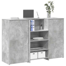 Mostrador de recepción gris hormigón 155x50x103,5 cm Mostrador de recepción gris hormigón 155x50x103,5 cm