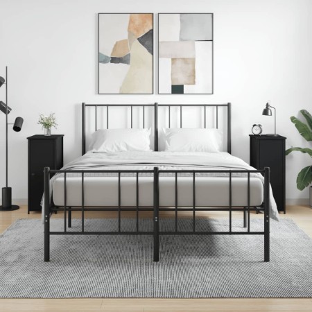 Bedside tables 2 units engineered wood black 32x42x80 cm by vidaXL, Nightstands - Ref: Foro24-825964, Price: 78,53 €, Discoun...