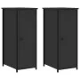Bedside tables 2 units engineered wood black 32x42x80 cm by vidaXL, Nightstands - Ref: Foro24-825964, Price: 77,50 €, Discoun...