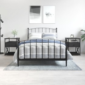 Nachttische 2 Stk. Holzwerkstoff schwarz 40x42x55 cm von vidaXL, Nachttische - Ref: Foro24-826074, Preis: 85,51 €, Rabatt: %