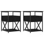 Bedside tables 2 units engineered wood black 40x42x55 cm by vidaXL, Nightstands - Ref: Foro24-826074, Price: 84,53 €, Discoun...